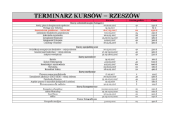 terminarz kursów