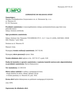 Zakup i dostawa notebooka