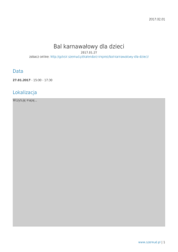 Bal karnawałowy dla dzieci