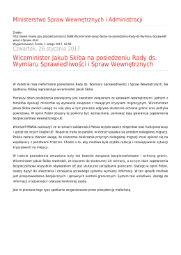 Wiceminister Jakub Skiba na posiedzeniu Rady ds. Wymiaru