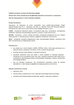 Zaproszenie na kurs