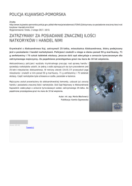 policja kujawsko-pomorska zatrzymany za posiadanie znacznej