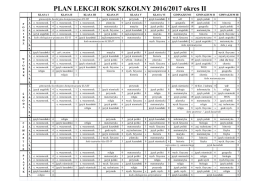 plan lekcji - szkola