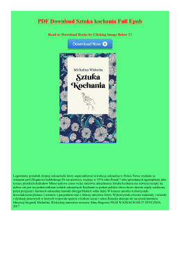 PDF Sztuka kochania Full Epub