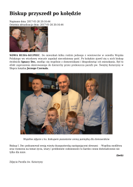 Biskup przyszedł po kolędzie