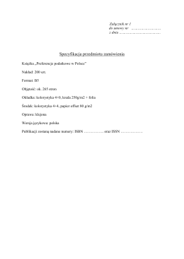 Szkic załącznika do umowy do raportu PP nr 6