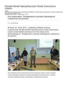 Generuj PDF z tej stronie - Straż Graniczna Ośrodek Szkoleń