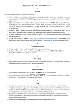 Regulamin akcji „NOCNA WYPRZEDAŻ!”