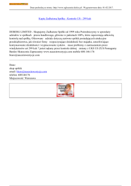 Kupię Zadłużoną Sp&oacute;łkę - Kontrole US