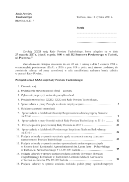 Sprawozdanie z realizacji uchwał Rady Powiatu