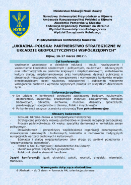 ukraina–polska: partnerstwo strategiczne w układzie