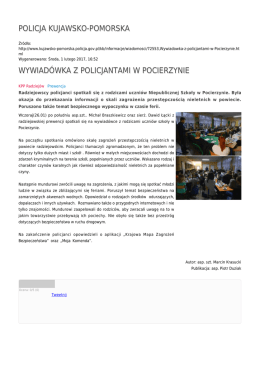 policja kujawsko-pomorska wywiadówka z policjantami w pocierzynie
