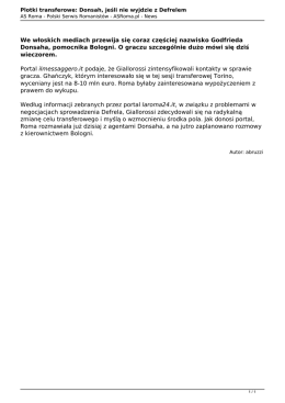 Wersja PDF - AS Roma.pl
