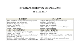 iii festiwal projektów gimnazjalnych 26