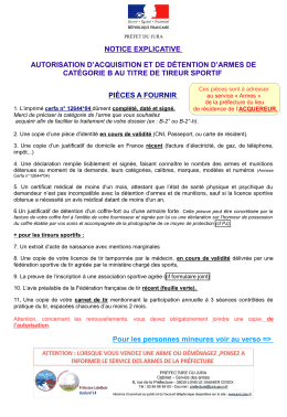 Notice explicative arme de catégorie B