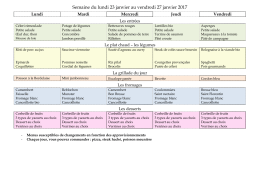 Menu de la Semaine 04 - CAS de l`agglomération Dijonnaise