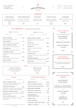 APERITIFS - Chez Antoinette