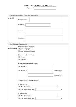 formulaire d`avenant delta g