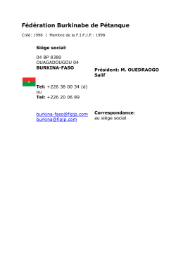 Fédération Burkinabe de Pétanque