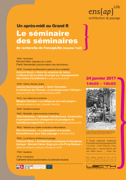 affiche - Ecole nationale sup&eacute;rieure d`architecture et de paysage de