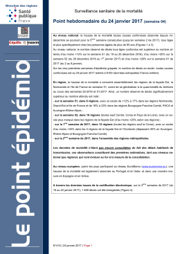 Point hebdomadaire du 24 janvier 2017 - InVS