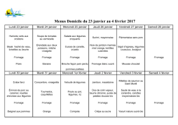 Menus Repas à Domicile