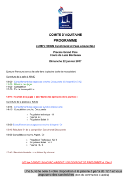 PROGRAMME - Pessac Nat`Synchro