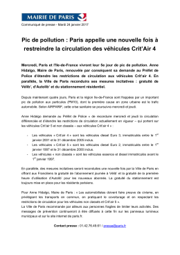 Pic de pollution : Paris appelle une nouvelle fois &agrave; restreindre la
