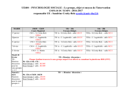 Emploi du temps pour l `UE PY0A604V [PDF