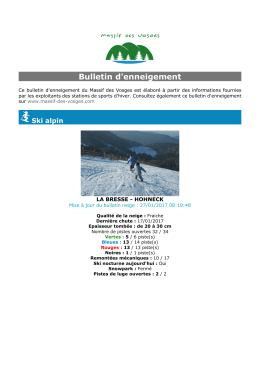 Bulletin d`enneigement dans le massif vosgien