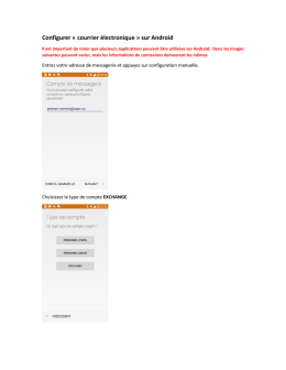 Configurer « courrier électronique » sur Android