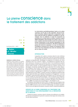 La pleine conscience dans le traitement des