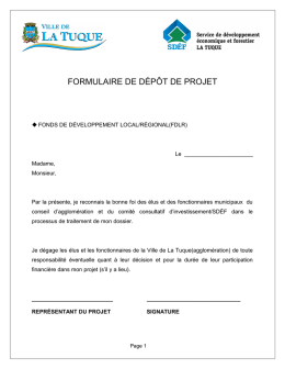 cliquant ici - Ville de La Tuque