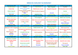 menus du 23 janvier 2017 au 03 mars 2017