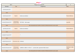 Programme semaine 4