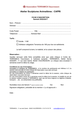 Télécharger le bulletin d`inscription