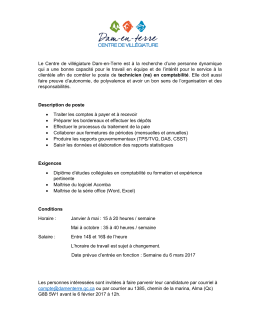 Offre d`emploi technicien ou technicienne en - Dam-en