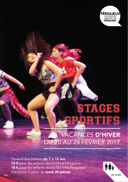stAGes sportiFs - Ville de P&eacute;rigueux