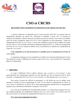 CSO et CRCHS - Footing Lucien