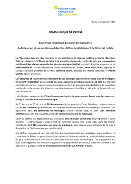 communiqué de presse - Fédération Française des Télécoms