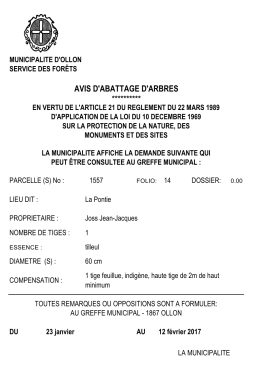 avis d`abattage d`arbres