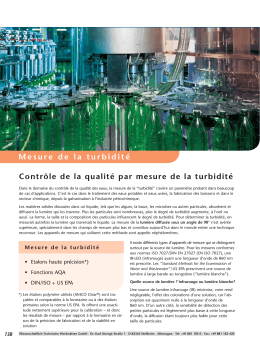 Mesure de la turbidit&eacute;