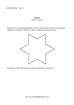 GÉOMÉTRIE – cycle 3 ÉTOILE valeur 12 points Tracez tous les