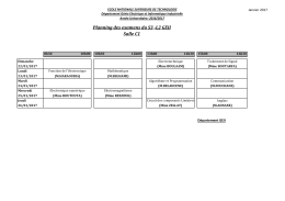 Planning des examens du S3