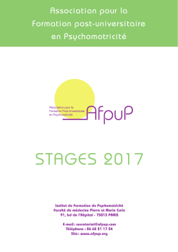 Brochure A.F.P.U.P. 2017