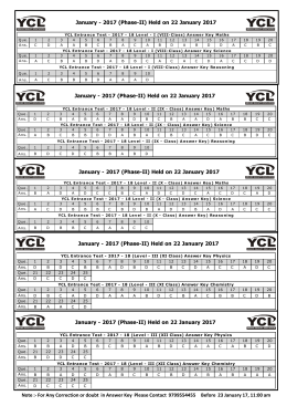 D:\YCL Entrnce Test [ January