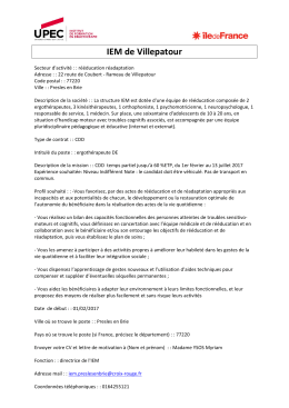 CDD - IEM de Villepatour