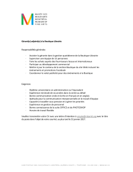 G&eacute;rant_e adjoint_e-Boutique