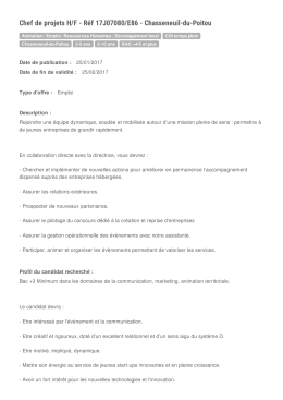 Offre Emploi - Stage - Departement de la Vienne | Emploi 86
