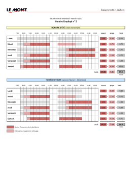 Télécharger les horaires - Mont-sur
